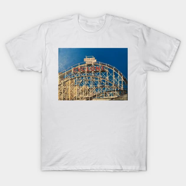 The Cyclone Rollercoaster - Coney Island T-Shirt by gjspring